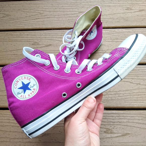 Converse Shoes - Converse Chuck Taylor High Top Pink Sneakers